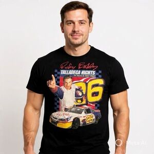 Talladega Nights Ricky Bobby Funny Graphic Tee Black Sz XL